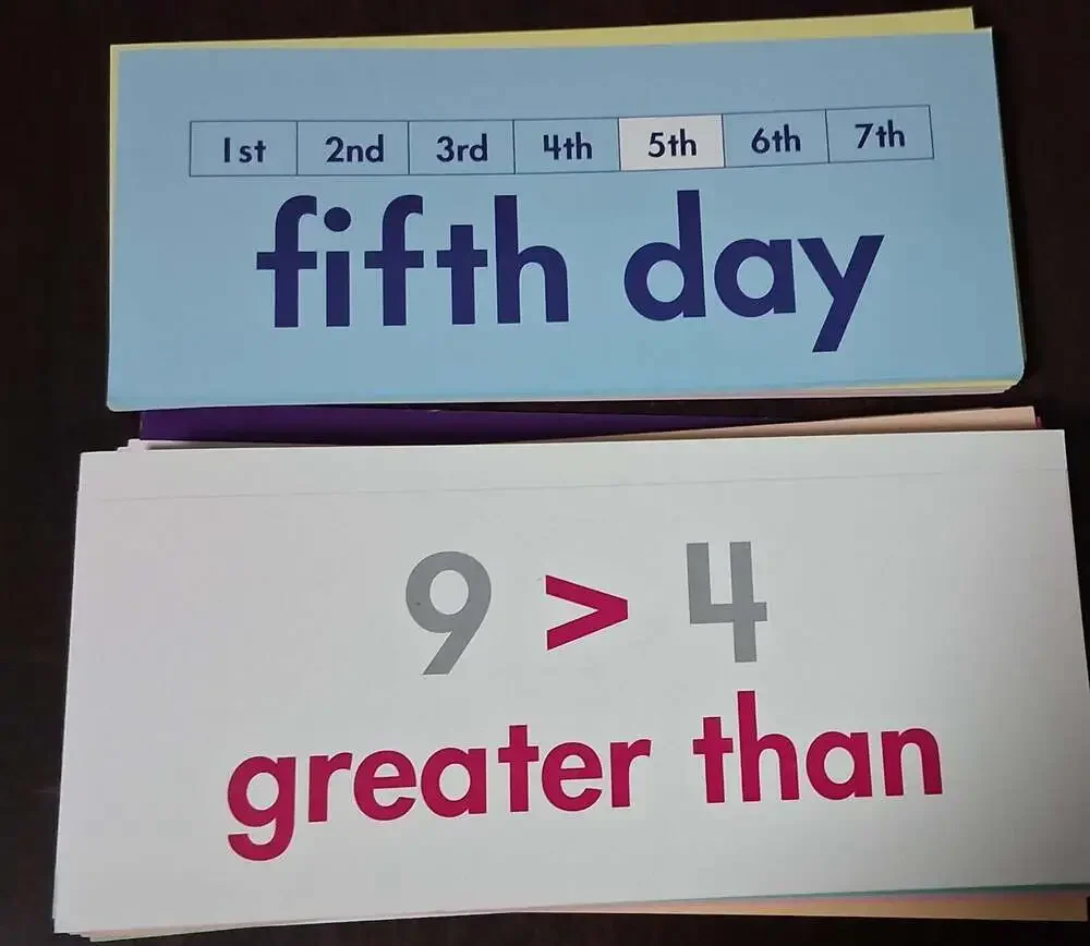 Arithmetic cards